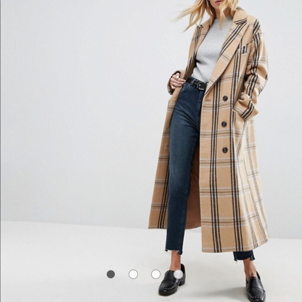 ISO Asos Wool Coat in check